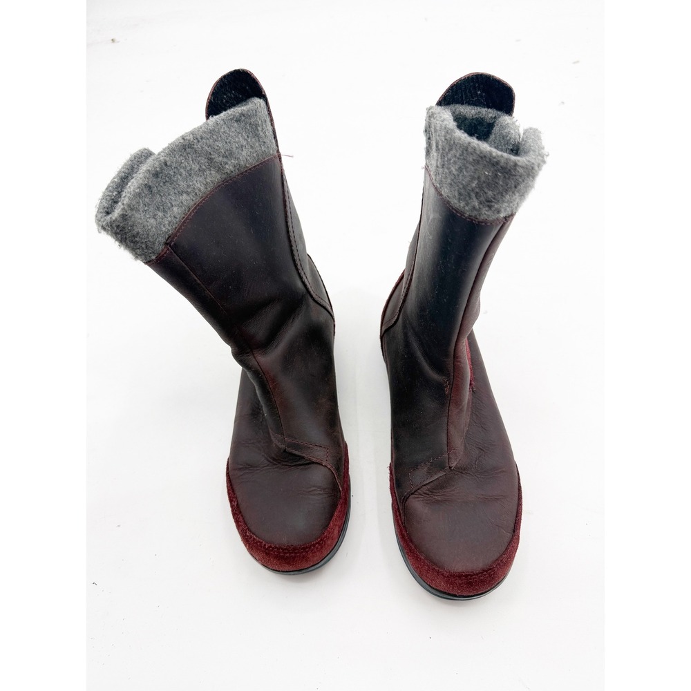 Teva Haley 1001460 Waterproof Leather Suede Mid-Calf Boots Burgundy Womens 5